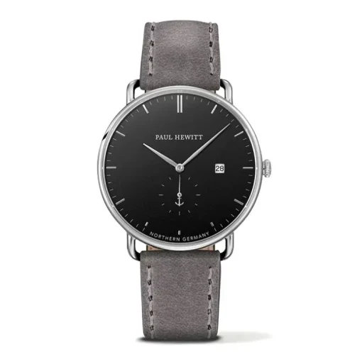 Montre Mixte PAUL HEWITT THE GRAND ATLANTIC NOIR Cuir Gris