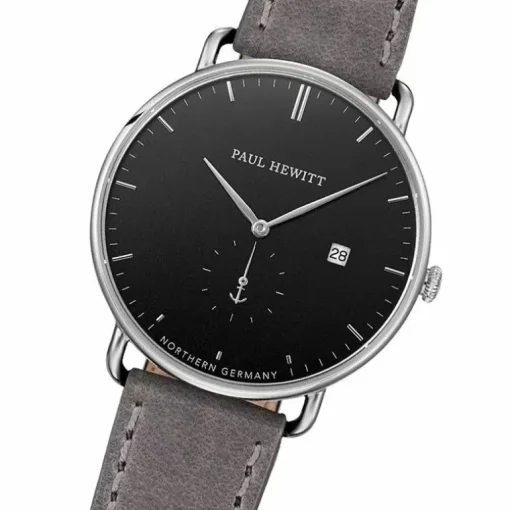 Montre Mixte PAUL HEWITT THE GRAND ATLANTIC NOIR Cuir Gris