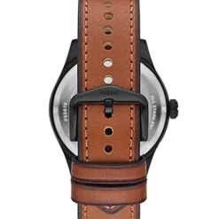 Montre Solaire Homme FOSSIL DEFENDER Cuir Brun