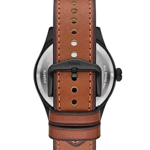 Montre Solaire Homme FOSSIL DEFENDER Cuir Brun