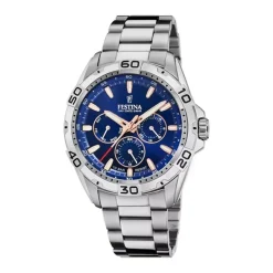 Montre Homme FESTINA MULTIFUNCTION COLLECTION BLEU Acier Argenté