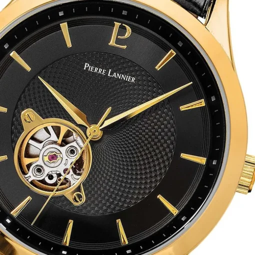 Montres Homme Automatique PIERRE LANNIER FLEURET Cuir Noir