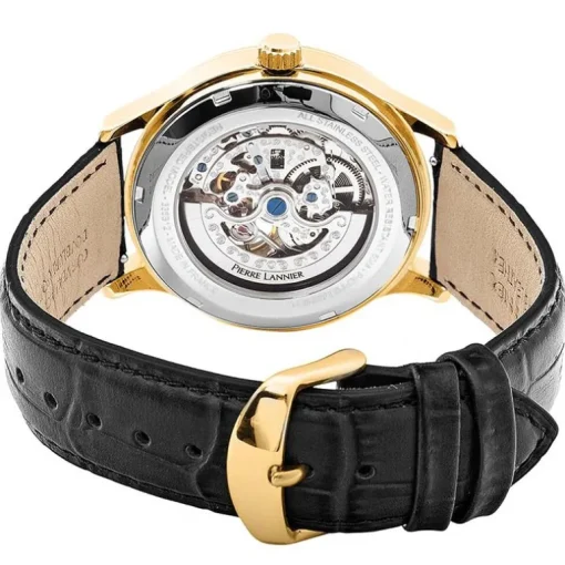 Montres Homme Automatique PIERRE LANNIER FLEURET Cuir Noir