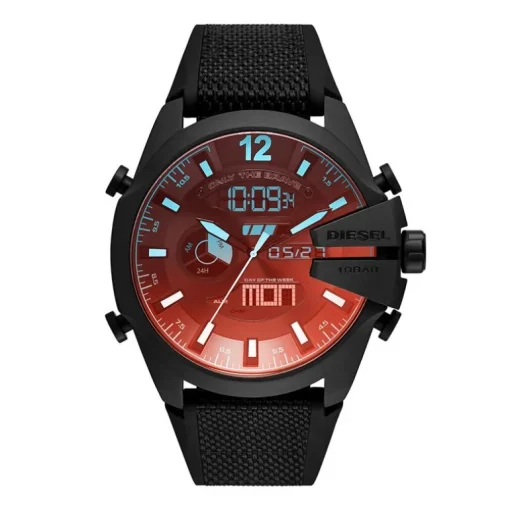 Montrz Homme DIESEL CHRONOGRAPHE MEGA CHIEF Nylon Noir