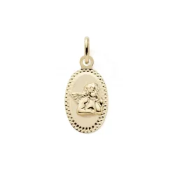 Pendentif EDORA COLLECTION ESSENTIAL ANGE OVALE Or Jaune 375/1000