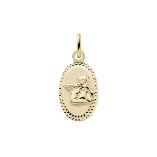 Pendentif EDORA COLLECTION ESSENTIAL ANGE OVALE Or Jaune 375/1000