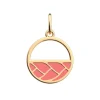 Pendentif Femme LES CADETTES TRESSE LAQUE ORANGE Laiton Doré