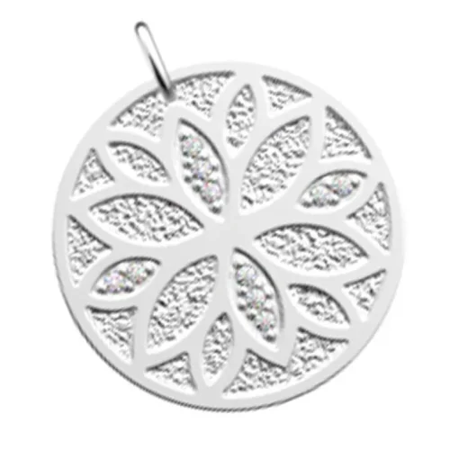 Pendentif Femme LES CADETTES NÉNUPHAR Laiton Argenté