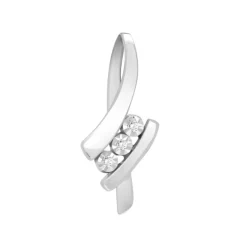 Pendentif Femme Trilogy OR 750/1000 Blanc et Diamants