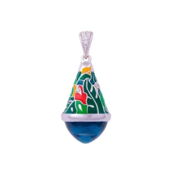 Pendentif femme UNA STORIA JUNGLE ARGENT 925/1000 et oxydes