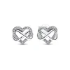 Puces Femme PANDORA CŒUR INFINI SCINTILLANTS Argent 925/1000