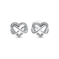 Puces Femme PANDORA CŒUR INFINI SCINTILLANTS Argent 925/1000