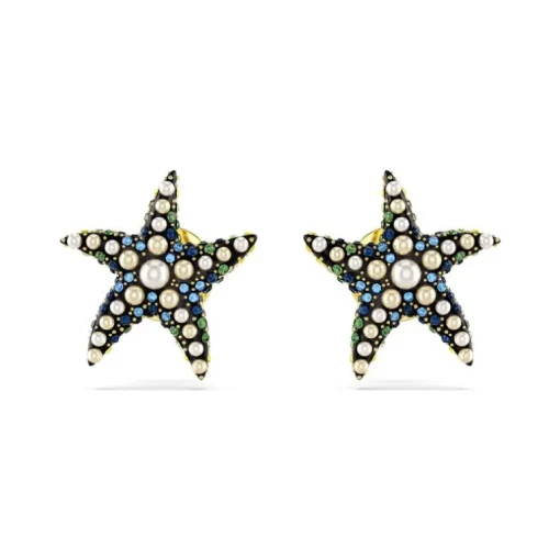 Puces Femme SWAROVSKI IDYLLIA Métal Doré et Cristaux 5684162