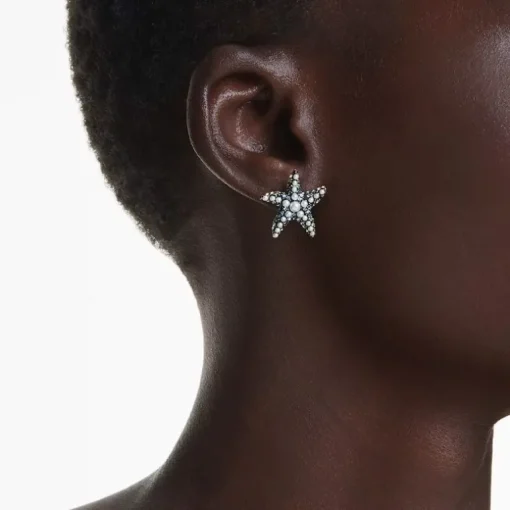 Puces Femme SWAROVSKI IDYLLIA Métal Doré et Cristaux 5684162