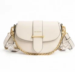 Sac Femme à rabat et Bandoulière Mac Alyster Désinvolte Beige MS-552-02