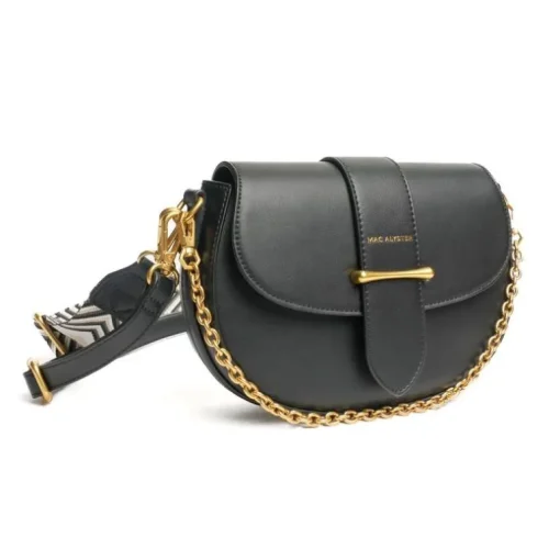 Sac Femme à rabat et Bandoulière Mac Alyster Désinvolte Noir MS-552-02