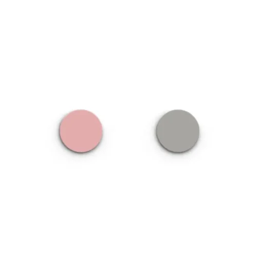 Simili Bague 16mm LES GEORGETTES Rose Clair Gris Clair